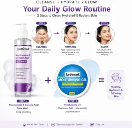 Earthmark Face Wash & Moisturising Gel Combo – Complete Daily Skincare Routine